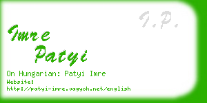 imre patyi business card